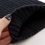 Adult merino wool neck warmer, Solid black