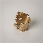Fauve adjustable ring in gold-plated silver