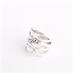 Silver ring, large openwork model 