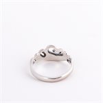 Silver ring, openwork spiral crown model, size 6¼