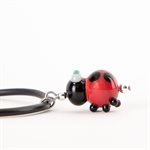 Glass ladybug necklace for children