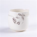 Small Glitch mug, ceramic and black poppy decal