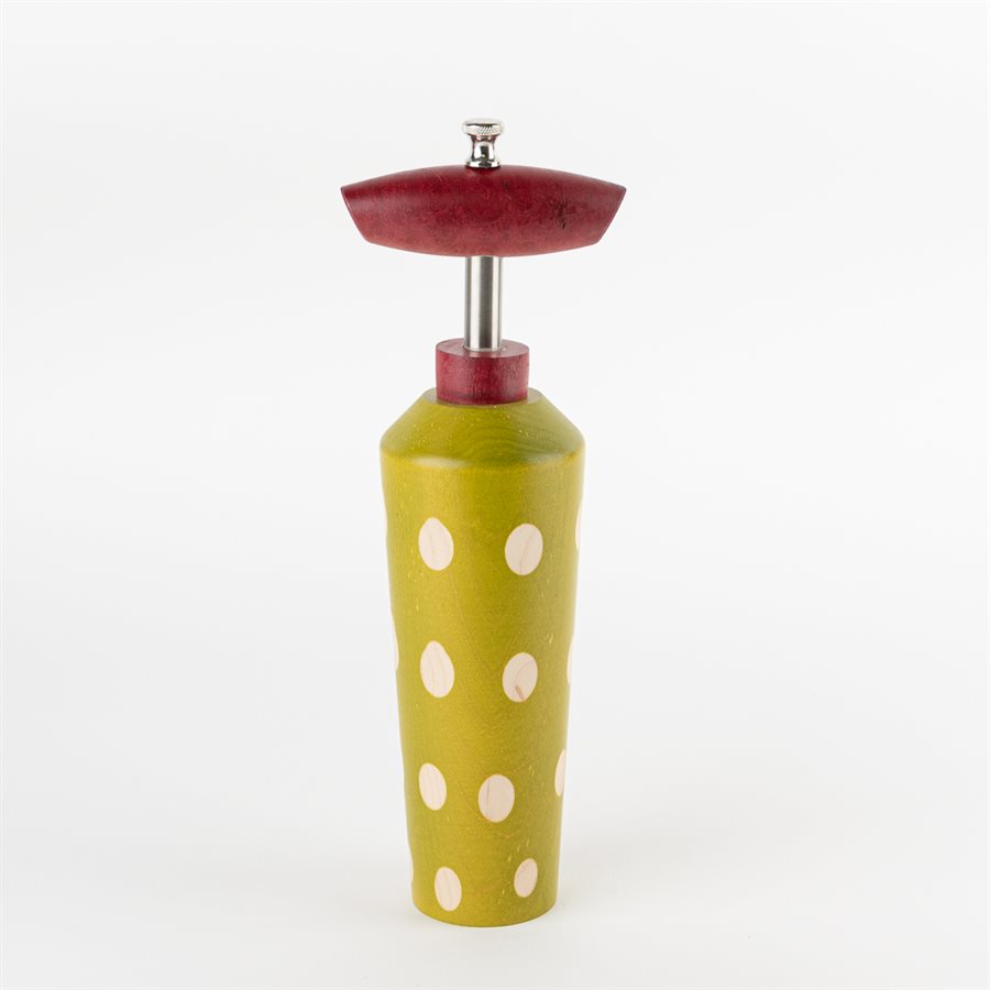 Shaker Pepper Mill Raspberry and dotted lime