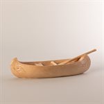 Canot miniature en bois sculpté, modèle loutre