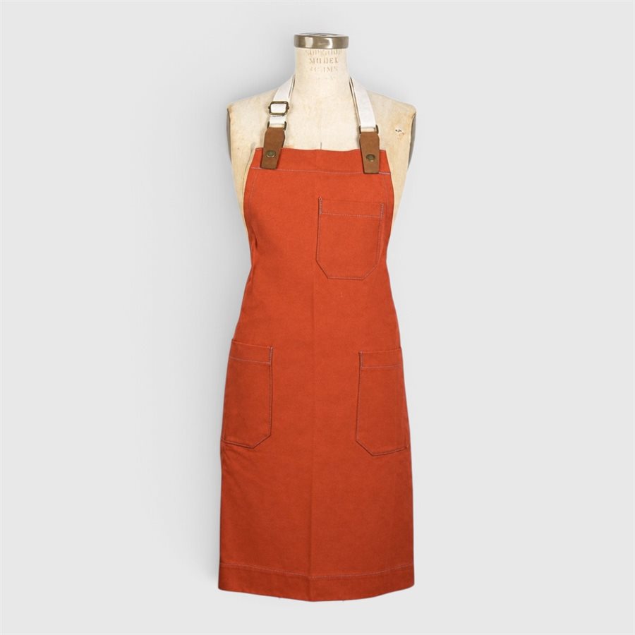 Handmade Cotton and Recycled Leather Apron – 2
