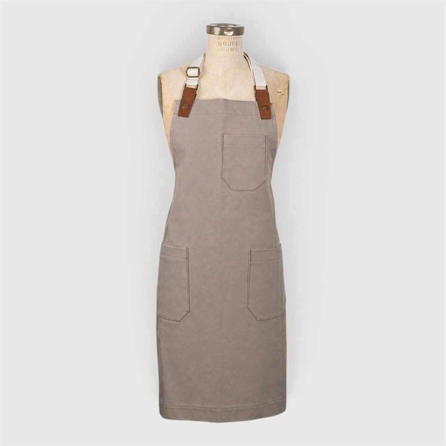 Handmade Cotton and Recycled Leather Apron – 5