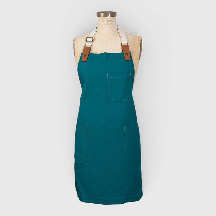 Handmade Cotton and Recycled Leather Apron – 6
