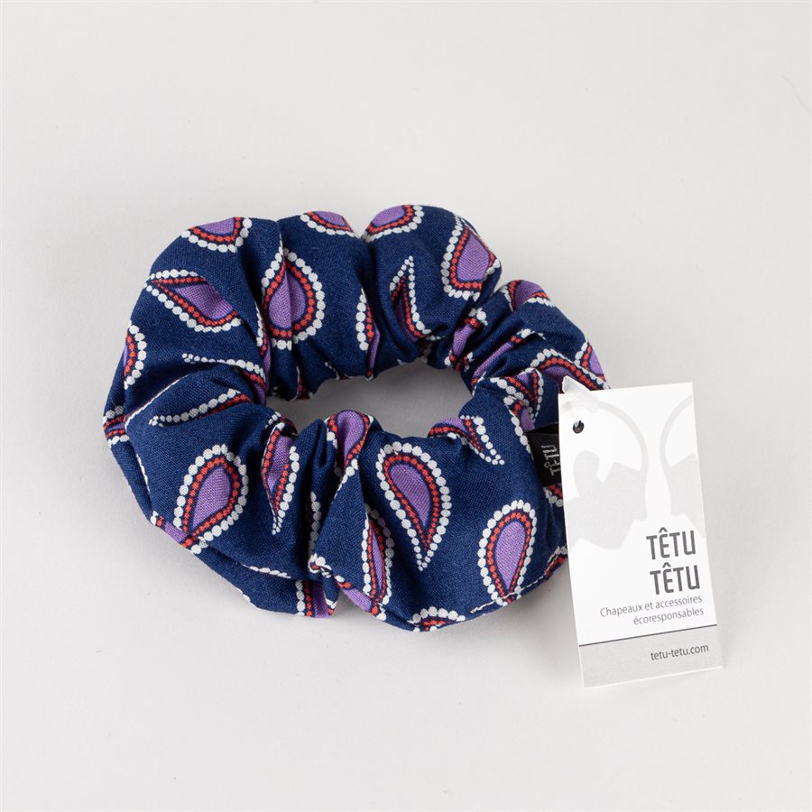 Scrunchie hair tie in upcycled fabrics