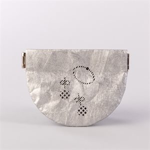 Tyvek wallet, jewelry model, silver and gray