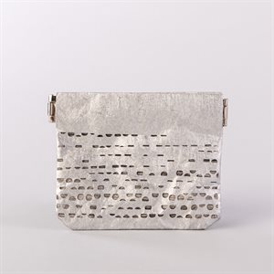 Tyvek wallet, half-moon model, silver and gray