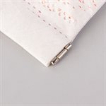 Portemonnaie en tyvek, modèle pointillé, blanc et rose