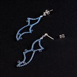 Lace earring, Entrelacs powder blue model