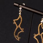 Lace earring, Bronze Entrelacs model