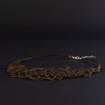 Lace necklace, model Entrelacs brown