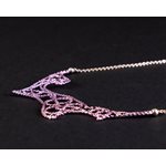 Lace pendant, model Entrelacs lilac
