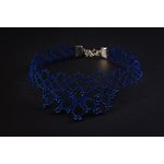 Lace choker necklace, Royale blue model