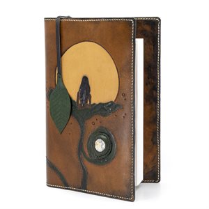 Moonlight, embossed leather book cover