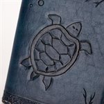 Couvre-carnet, modèle tortue bleue